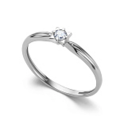 Кольцо из белого золота 585 пробы с бриллиантами