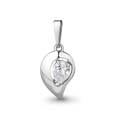 Подвеска из серебра 925 пробы с фианитами