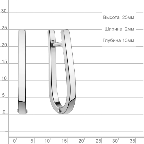 Серьги из серебра 925 пробы