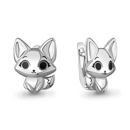 Серьги из серебра 925 пробы с эмалью