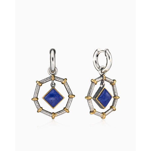 Серьги (925 п) лазурит