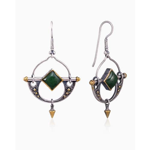 Петельки (925 п) нефрит