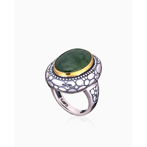 Кольцо (925 п) нефрит