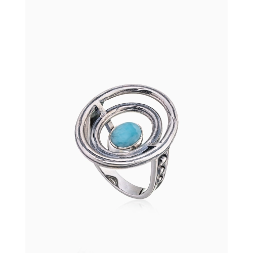 Кольцо (925) ларимар