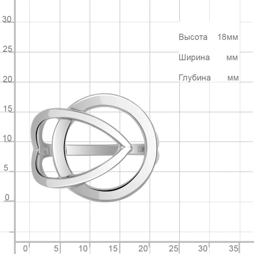 Кольцо из серебра 925 пробы