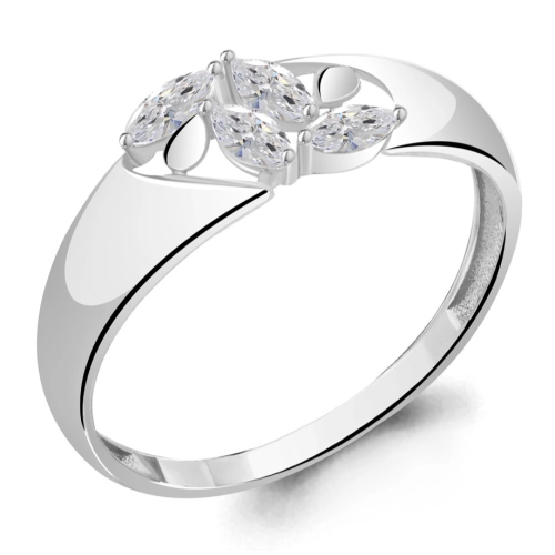 Кольцо из серебра 925 пробы с фианитами