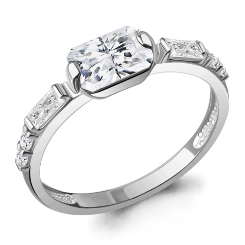 Кольцо из серебра 925 пробы с фианитами