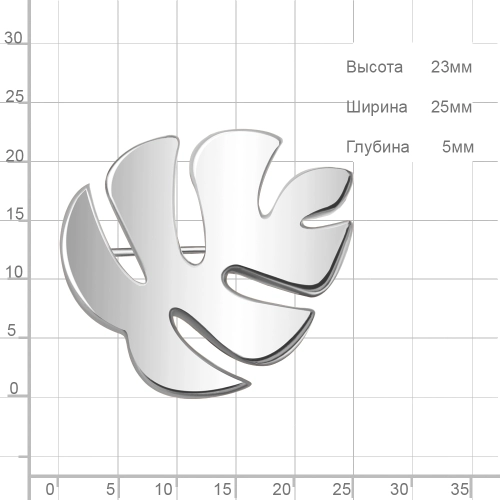 Брошь из серебра 925 пробы