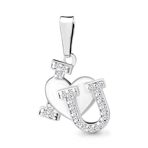 Подвеска из серебра 925 пробы с фианитами