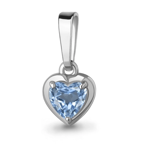 Подвеска из серебра 925 пробы с топазами