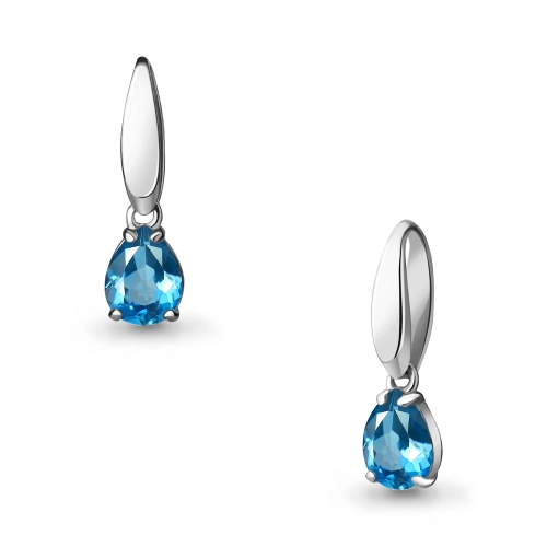 Подвеска из серебра 925 пробы с топазами