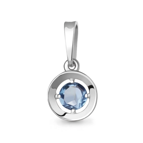 Подвеска из серебра 925 пробы с топазами