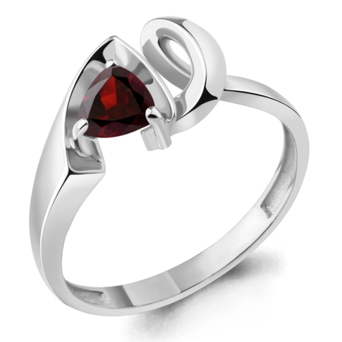 Кольцо из серебра 925 пробы с гранатом