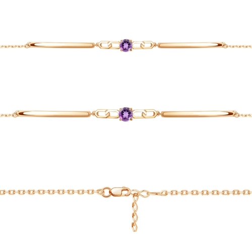 Браслет (925 п) аметист