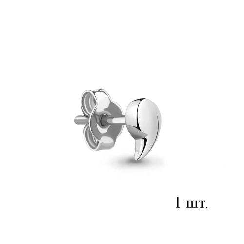 Моносерьга пусета из серебра 925 пробы