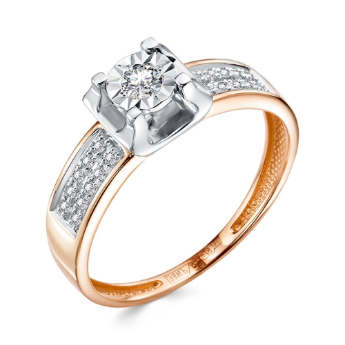 Кольцо из золота 585 пробы с бриллиантами