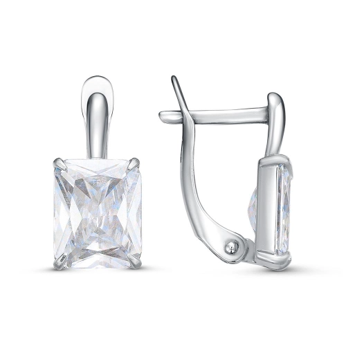 Серьги из серебра 925 пробы с фианитами