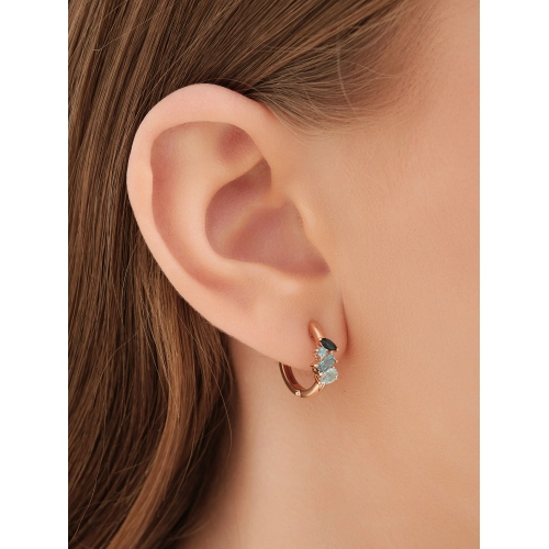 Серьги (585) топаз, топаз-лондон конго