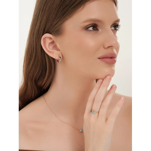 Серьги (585) топаз, топаз-лондон конго