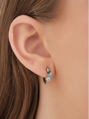 Серьги (585 б) топаз, топаз-лондон конго