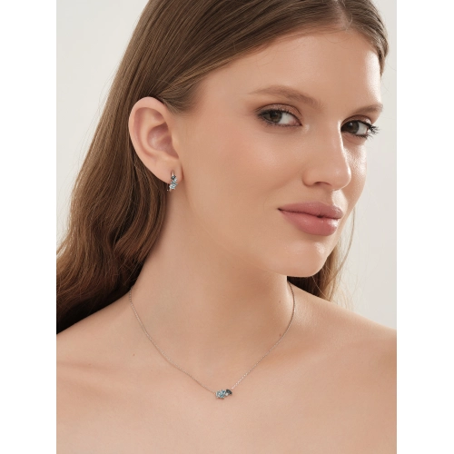 Серьги (585 б) топаз, топаз-лондон конго