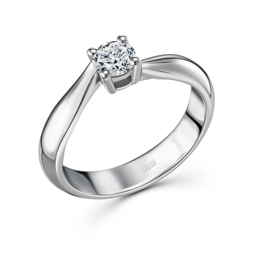 Кольцо из белого золота 750 пробы с бриллиантами