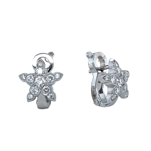 Серьги из белого золота 750 пробы с бриллиантами