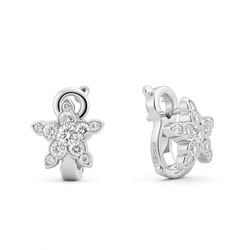 Серьги из белого золота 750 пробы с бриллиантами