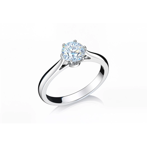 Кольцо из белого золота 750 пробы с бриллиантами