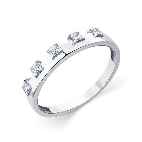 Кольцо из белого золота 585 пробы с бриллиантами