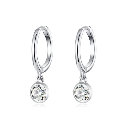 Серьги из серебра 925 пробы с фианитами