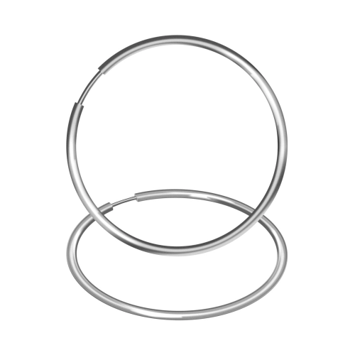 Серьги конго из серебра 925 пробы