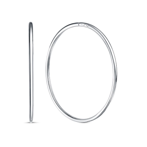 Серьги конго из серебра 925 пробы