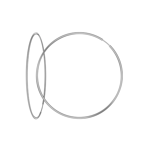 Серьги конго из серебра 925 пробы