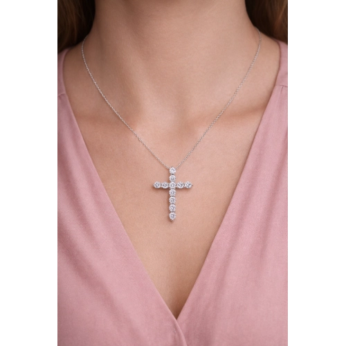 Подвеска (585 б) бриллиант лабораторный