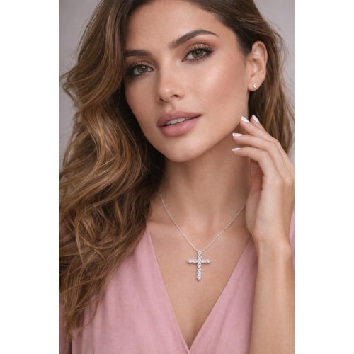 Подвеска (585 б) бриллиант лабораторный