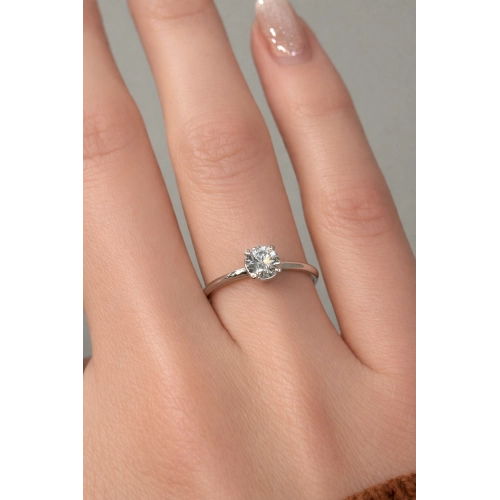 Кольцо (585 б) бриллиант лабораторный