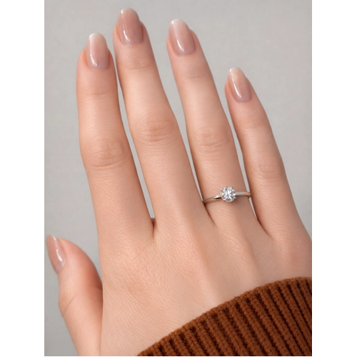 Кольцо (585 б) бриллиант лабораторный