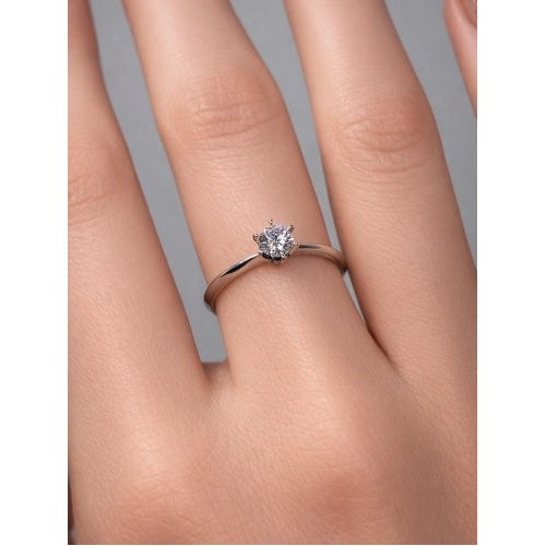 Кольцо (585 б) бриллиант лабораторный