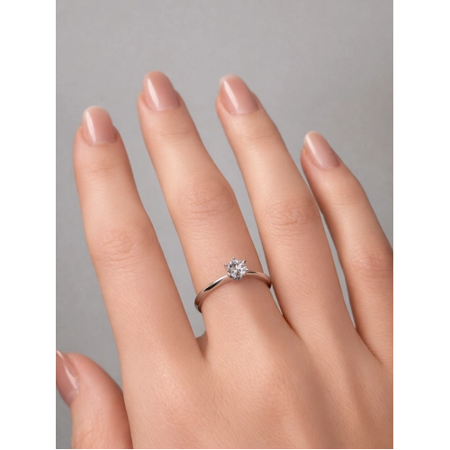 Кольцо (585 б) бриллиант лабораторный