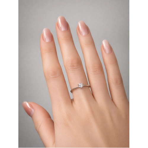 Кольцо (585 б) бриллиант лабораторный