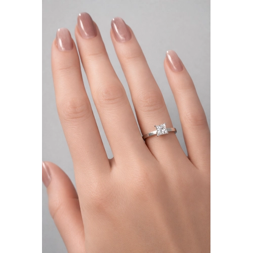 Кольцо (585 б) бриллиант лабораторный