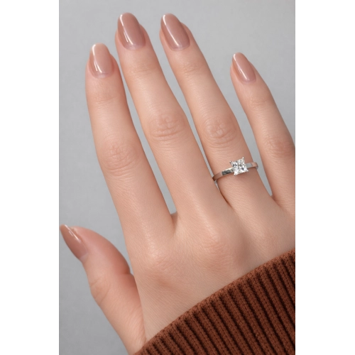 Кольцо (585 б) бриллиант лабораторный