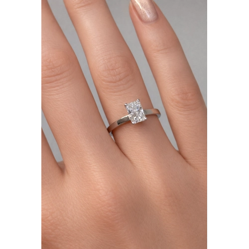 Кольцо (585 б) бриллиант лабораторный