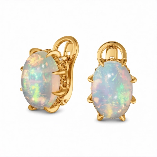 Серьги (750 ж) опал