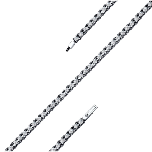 Браслет (585 б) бриллиант лабораторный