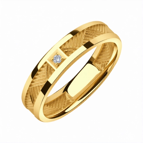 Обручальное кольцо из золота 585 пробы с бриллиантами