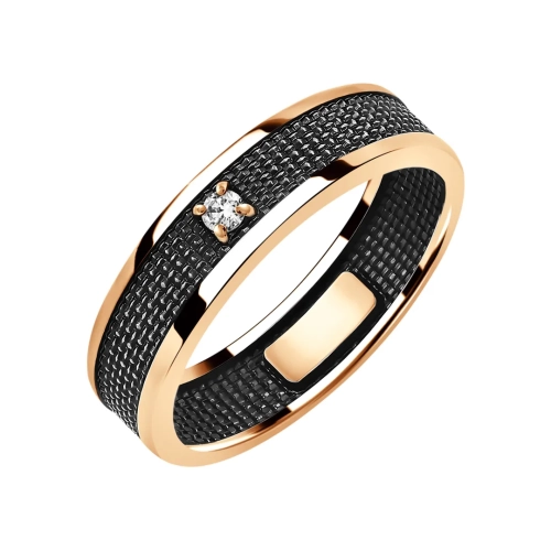 Обручальное кольцо из золота 585 пробы с бриллиантами