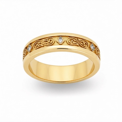 Обручальное кольцо из золота 585 пробы с бриллиантами