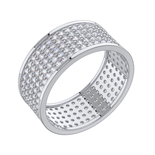 Кольцо из серебра 925 пробы с фианитами